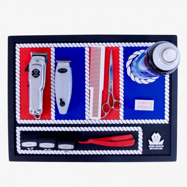 Product Image: King Midas Barber Station Mat (Red,White & Blue)